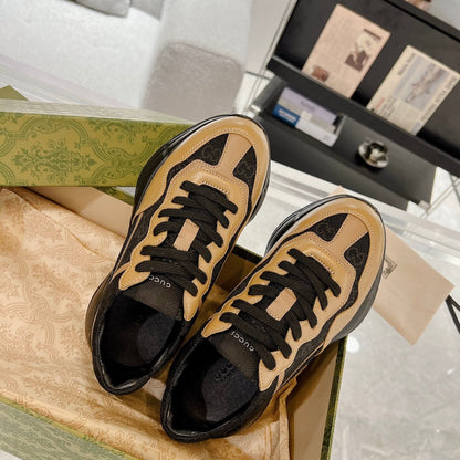 GG 100 RHYTON SNEAKER Black Caramel Brown