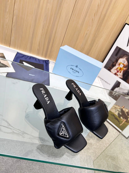 PRA SOFT PADDED NAPPA SANDALS 60 BLACK LAMBSKIN