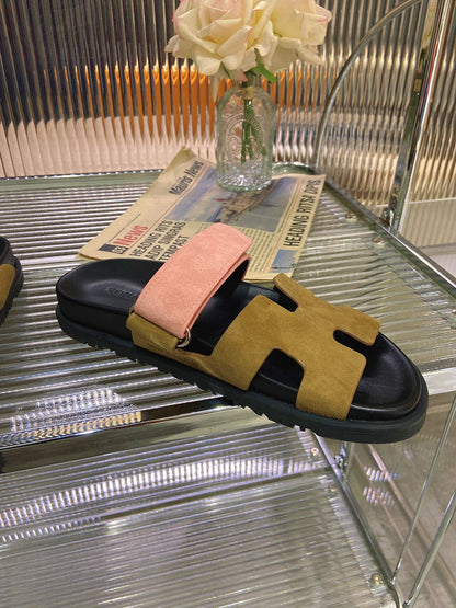 CHYPRE SANDAL ARMY MIX LIGHT PINK SUEDE