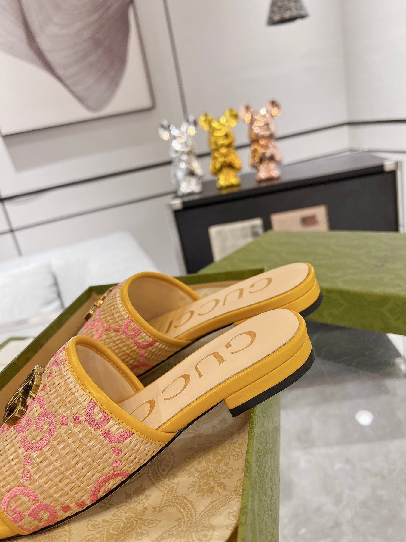 GG EXCLUSIVE SLIDE SANDAL AMBER SEDGE