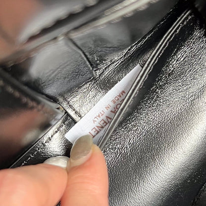 CANDY ARCO TOTE 20 IN BLACK SOFT LAMBSKIN