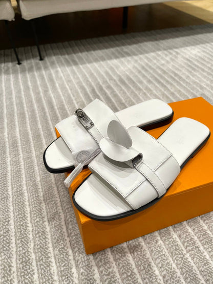 GABRIEL SANDAL WHITE CALFSKIN