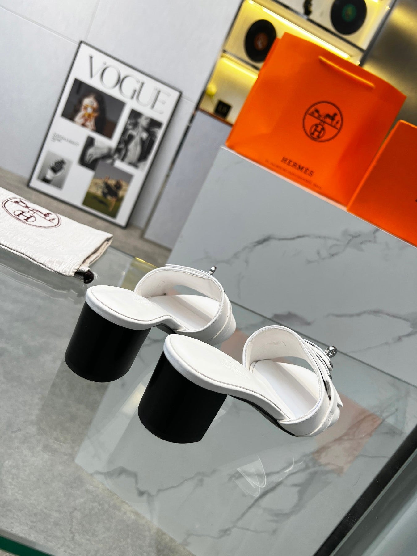 Gigi 50 Sandal White Calfskin