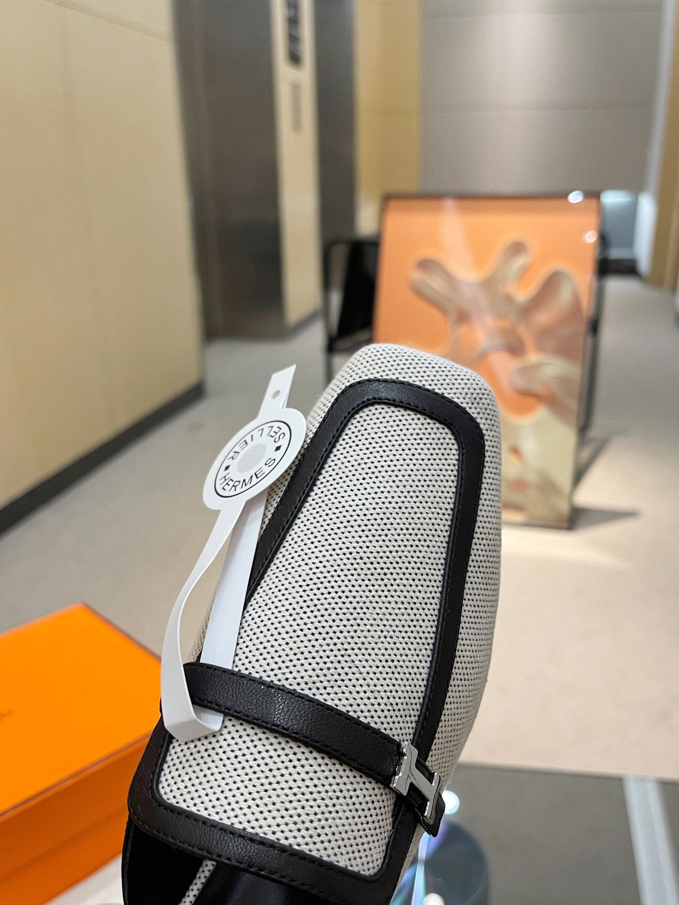 GROUPIE MULE BLACK MIX SILVER LAMBSKIN