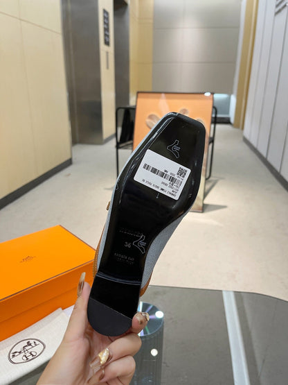 GROUPIE MULE TAWNY MIX SKY LAMBSKIN