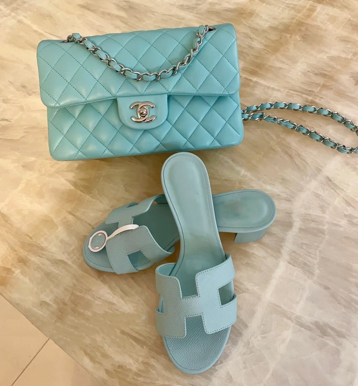 Oasis Sandal Epsom Calfskin Tiffa