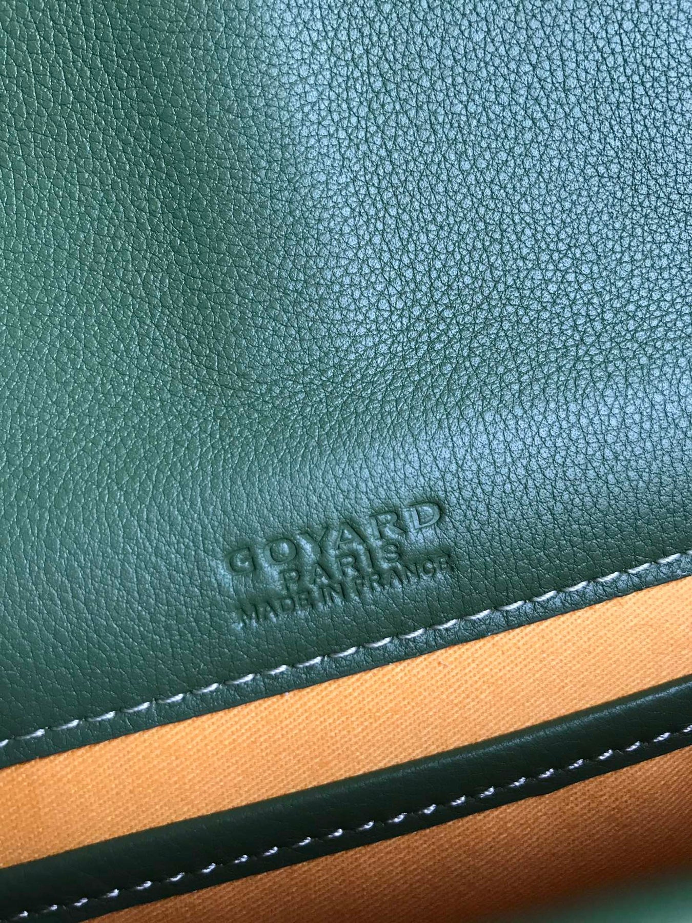 BELVEDERE MM BAG 21 IN GREEN GOYARDINE CANVAS AND CALFSKIN