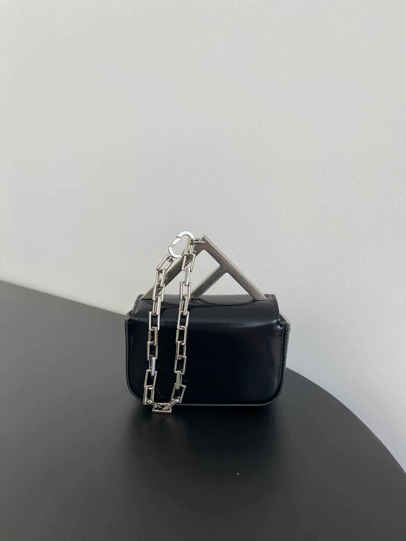 FENDI MINI FIRST SIGHT 13 BAG IN BLACK CALFSKIN WITH SILVER HARDWARE