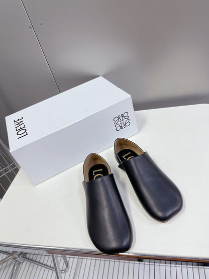 LW TOY SLIPPER BLACK CALFSKIN