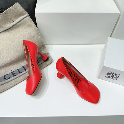 LW TOY PUMP 95 RED CALFSKIN