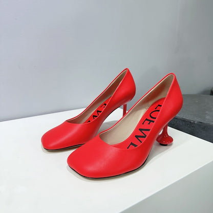 LW TOY PUMP 95 RED CALFSKIN