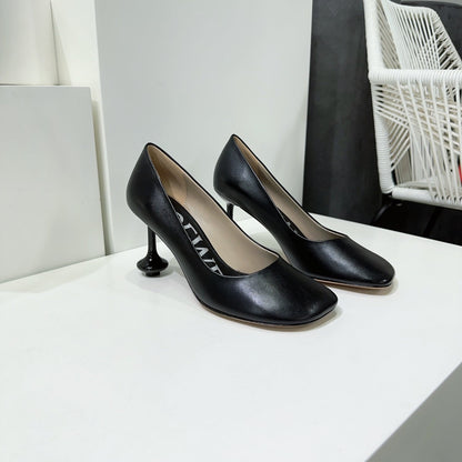 LW TOY PUMP 95 BLACK CALFSKIN