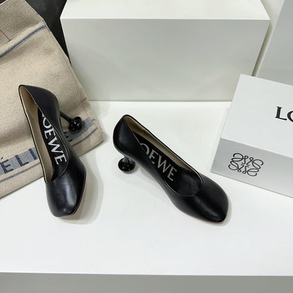 LW TOY PUMP 95 BLACK CALFSKIN