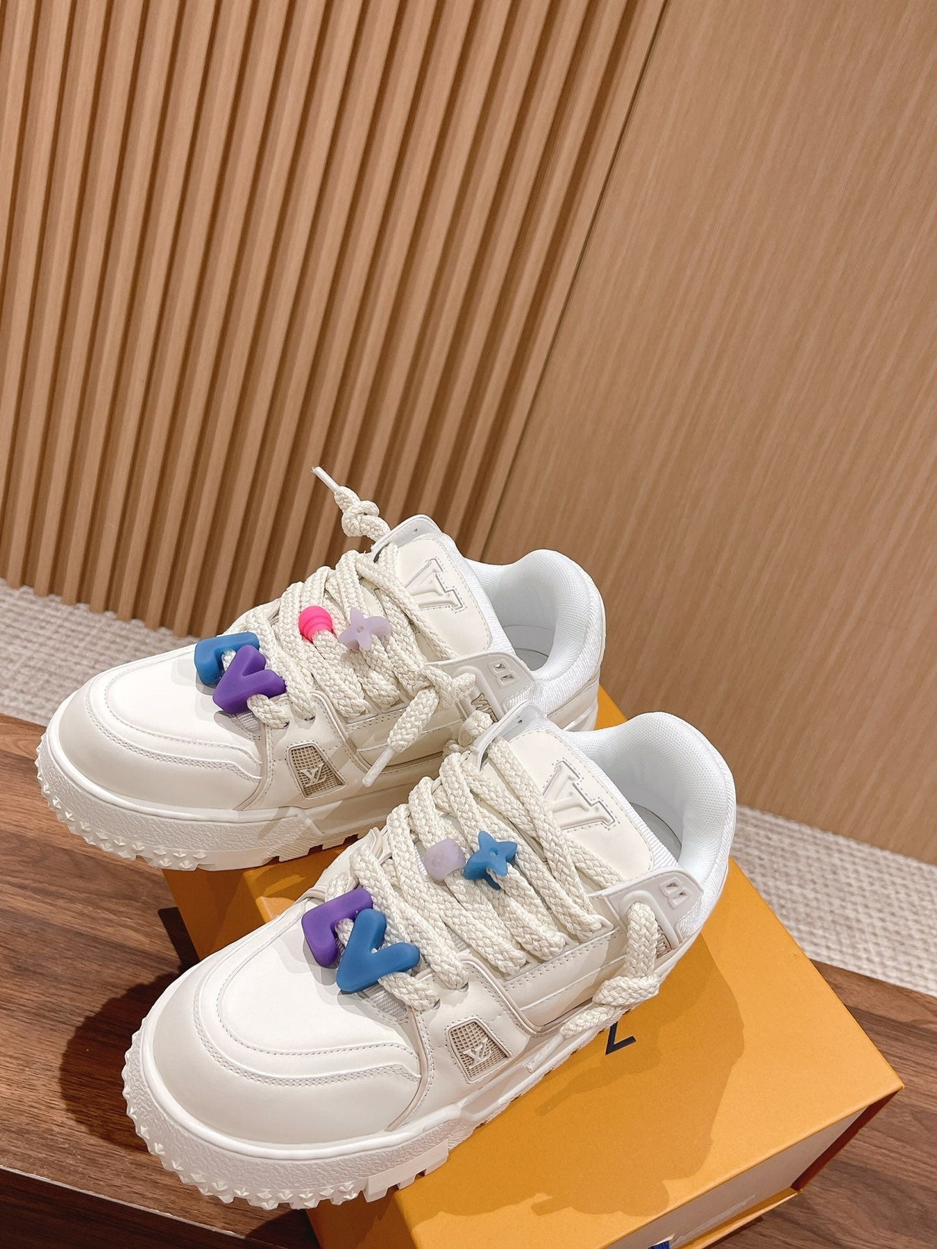 LV Trainer Maxi Sneaker White Calfskin