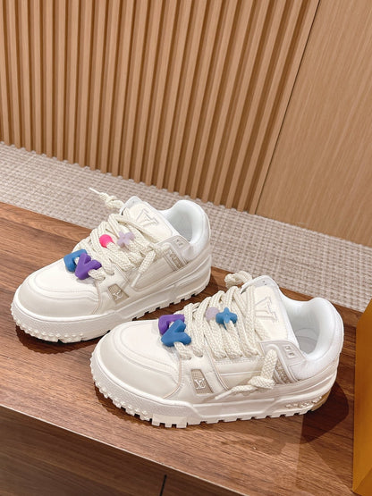 LV Trainer Maxi Sneaker White Calfskin