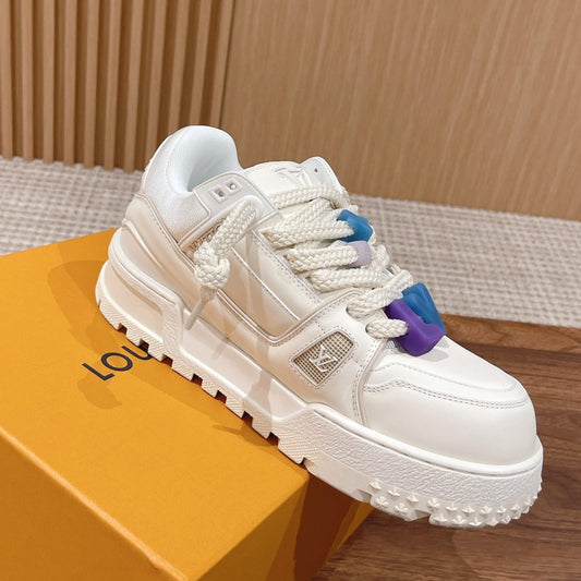 LV Trainer Maxi Sneaker White Calfskin