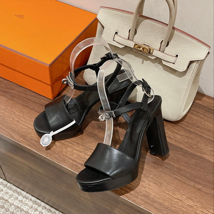 GLAM SANDAL 110 BLACK LAMBSKIN