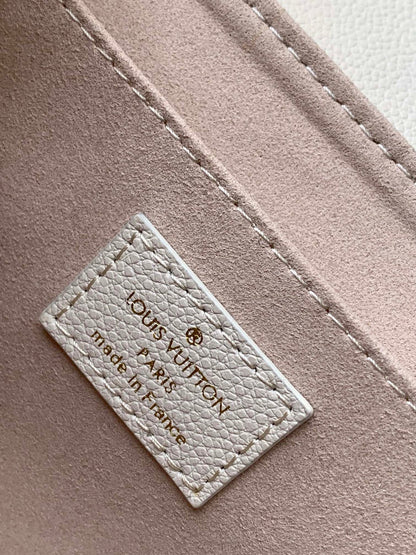 FAVORITE BAG 24 IN BEIGE MIX PINK MONOGRAM SOFT GRAINED COWHIDE