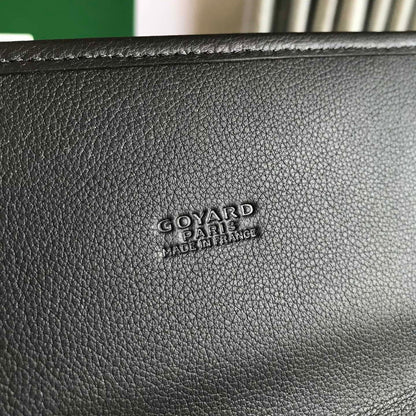 SAINT LÉGER BACKPACK 35 IN BROWN MIX BALCK GOYARDINE CANVAS AND CALFSKIN WITH CARTOON PATCH