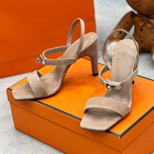 Glamour 95 Sandal Light Brown Suede