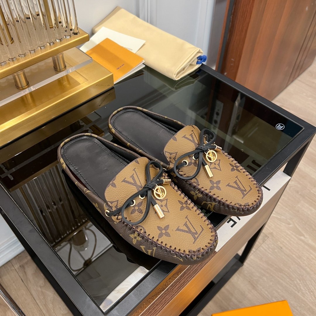 LV COSY FLAT CLASSIC MONOGRAM PALE BROWN