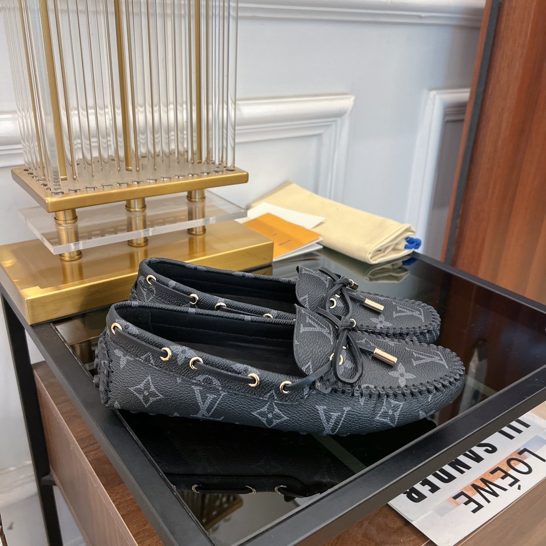 LV GLORIA FLAT LOAFER CLASSIC MONOGRAM BLACK