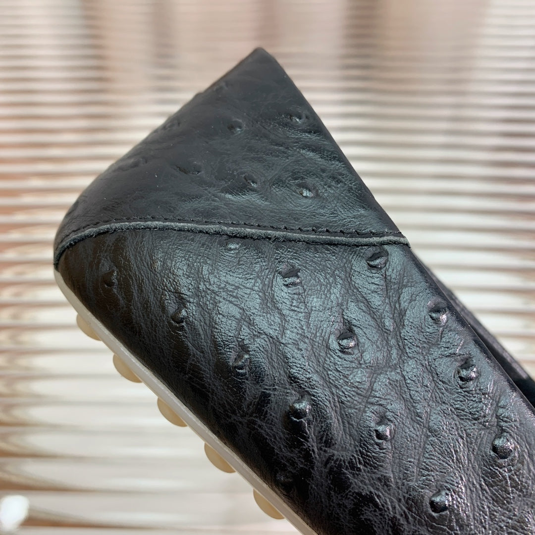 LP SPECIAL DOT SOLE WALK LOAFERS BLACK LAMBSKIN