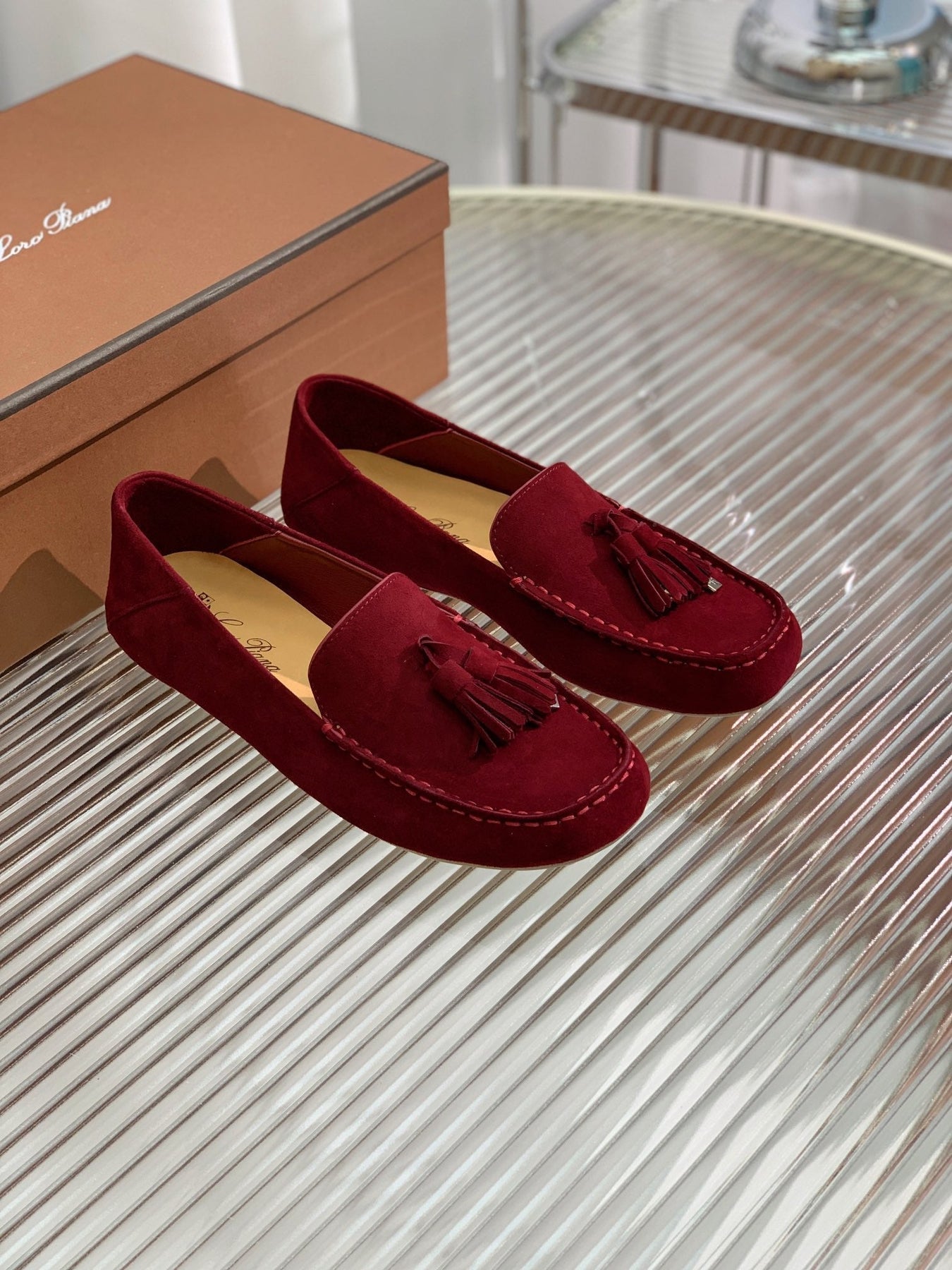 LP DOT SOLE WALK LOAFERS JAM SUEDE