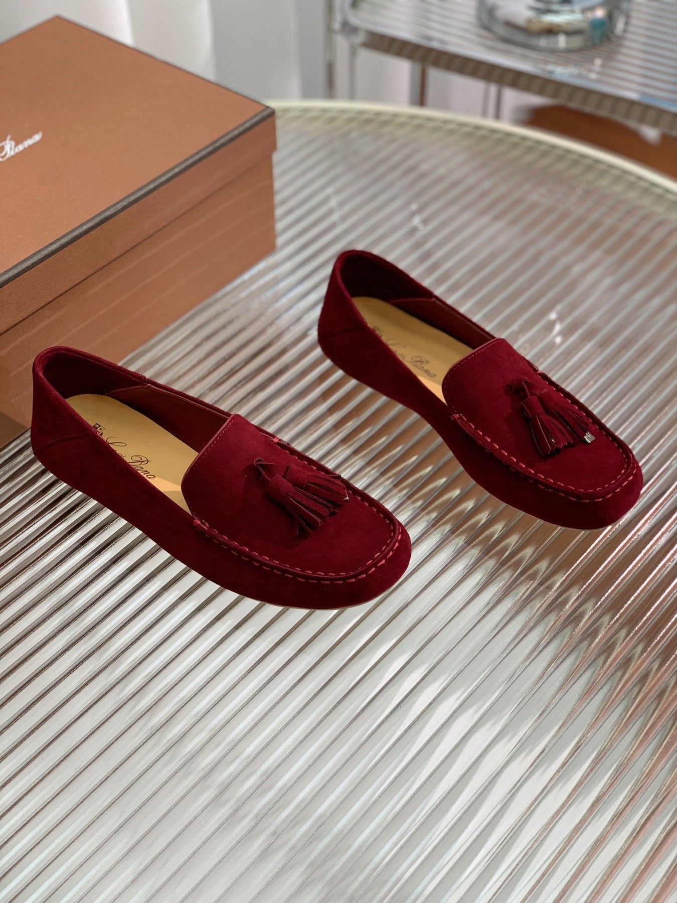 LP DOT SOLE WALK LOAFERS JAM SUEDE