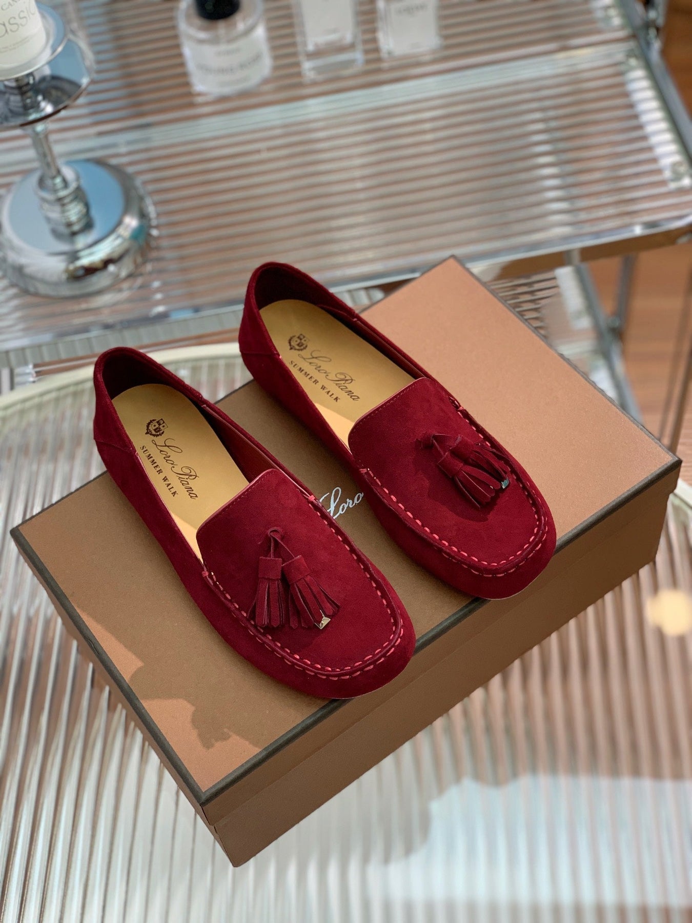 LP DOT SOLE WALK LOAFERS JAM SUEDE