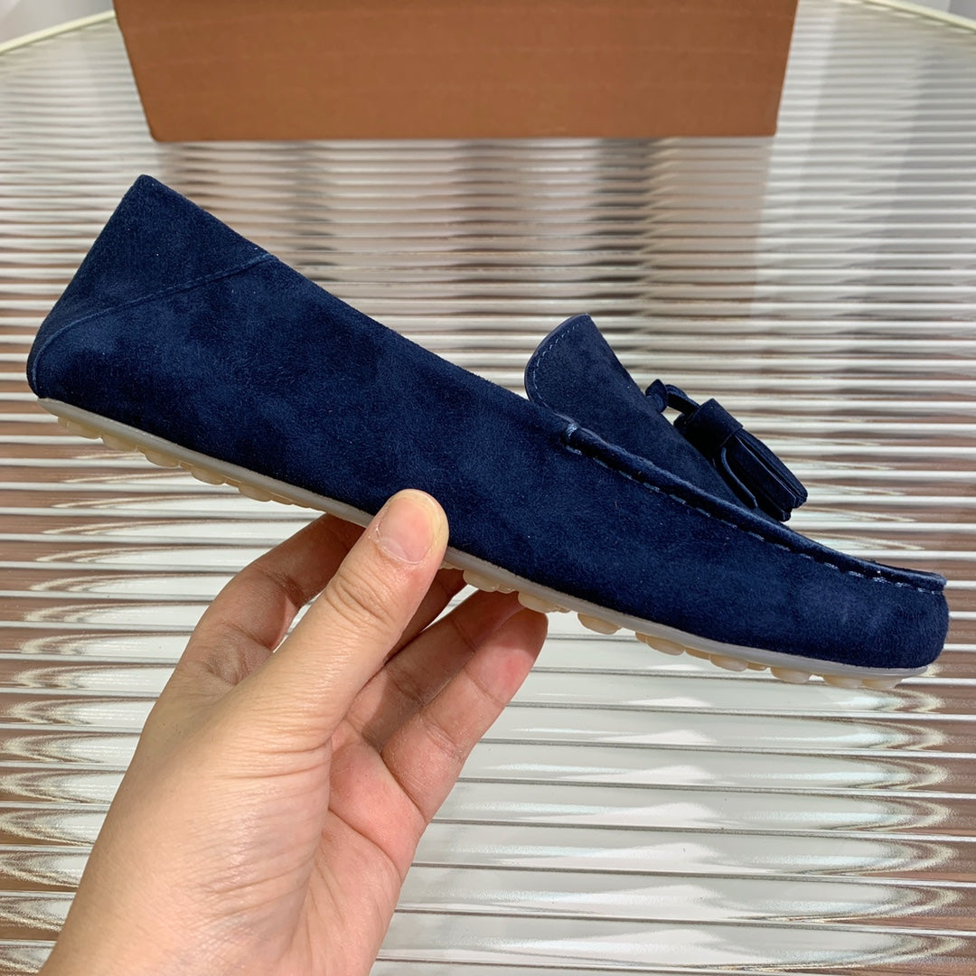 LP DOT SOLE WALK LOAFERS NAVY SUEDE