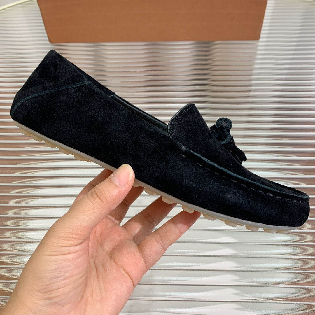 LP DOT SOLE WALK LOAFERS BLACK SUEDE