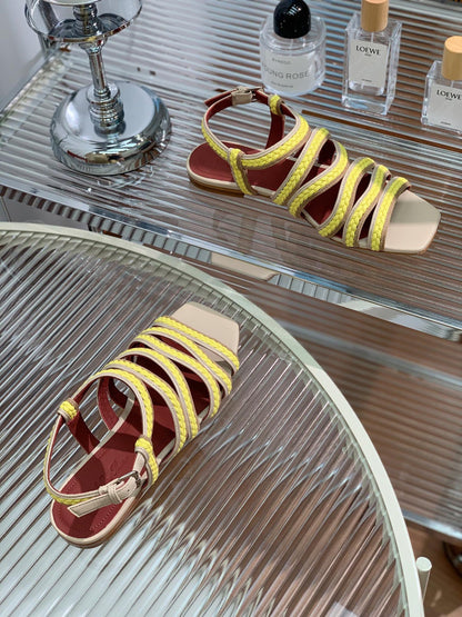 LP SPRIGHTLY CHARMS SANDAL LEMON CALFSKIN