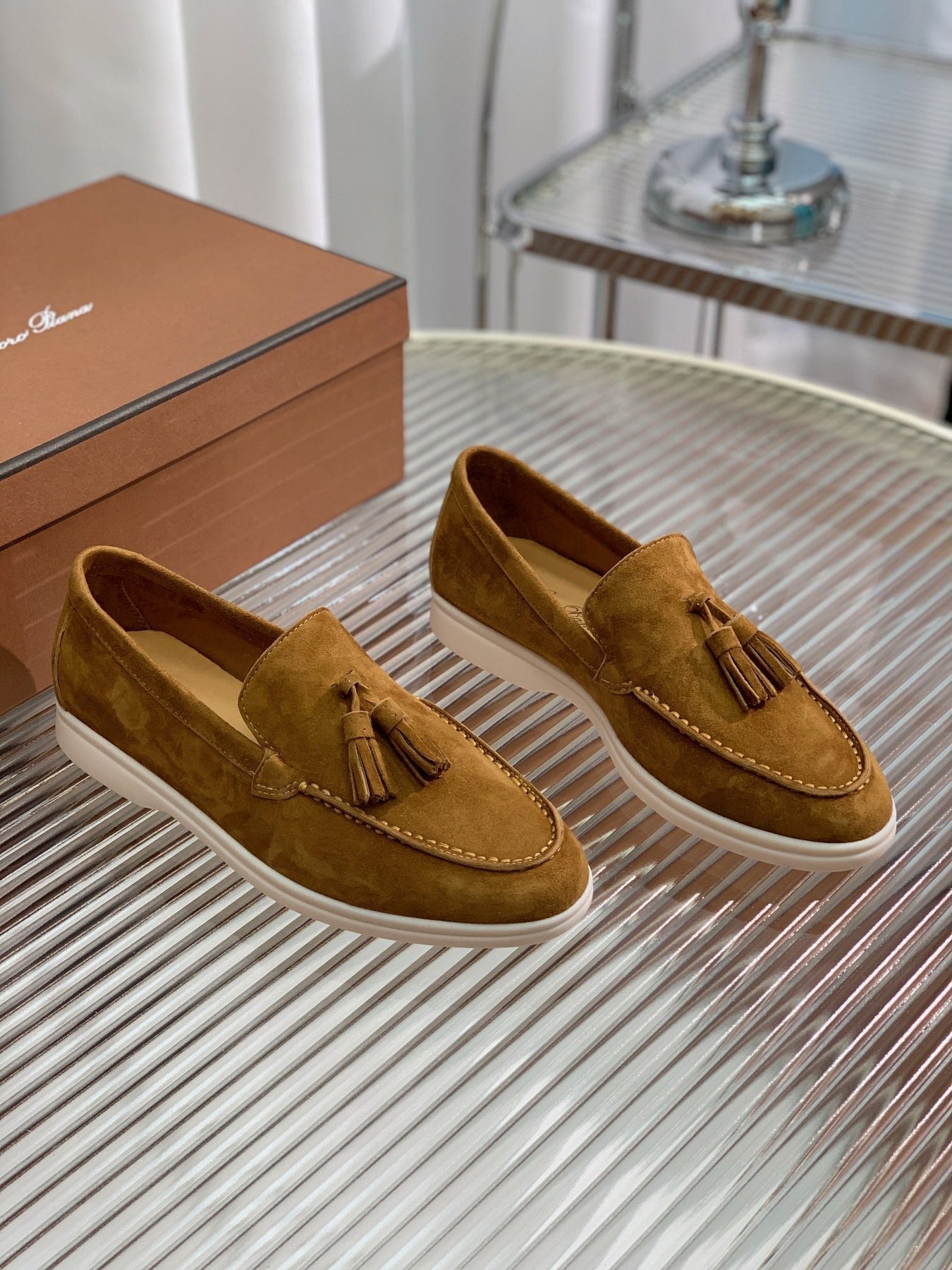 LP SUMMER WALK TASSELS LOAFERS SEPIA SUEDE