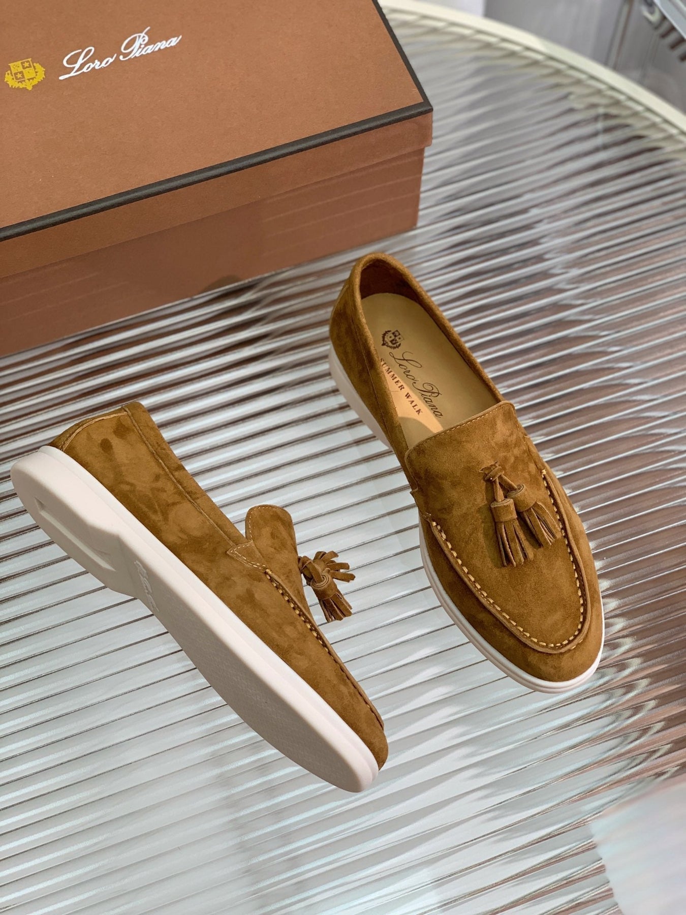 LP SUMMER WALK TASSELS LOAFERS SEPIA SUEDE