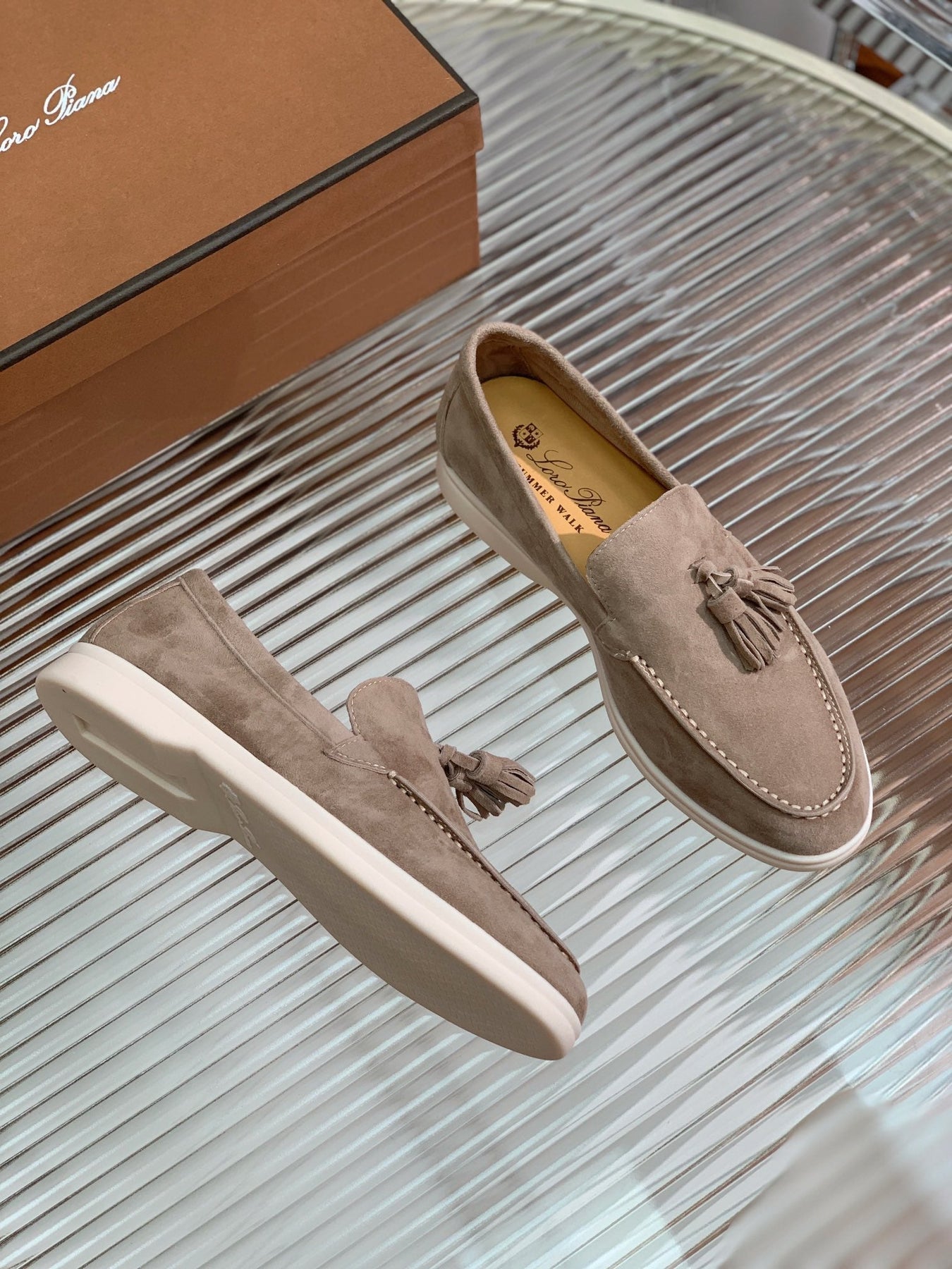LP SUMMER WALK TASSELS LOAFERS PEANUT SUEDE
