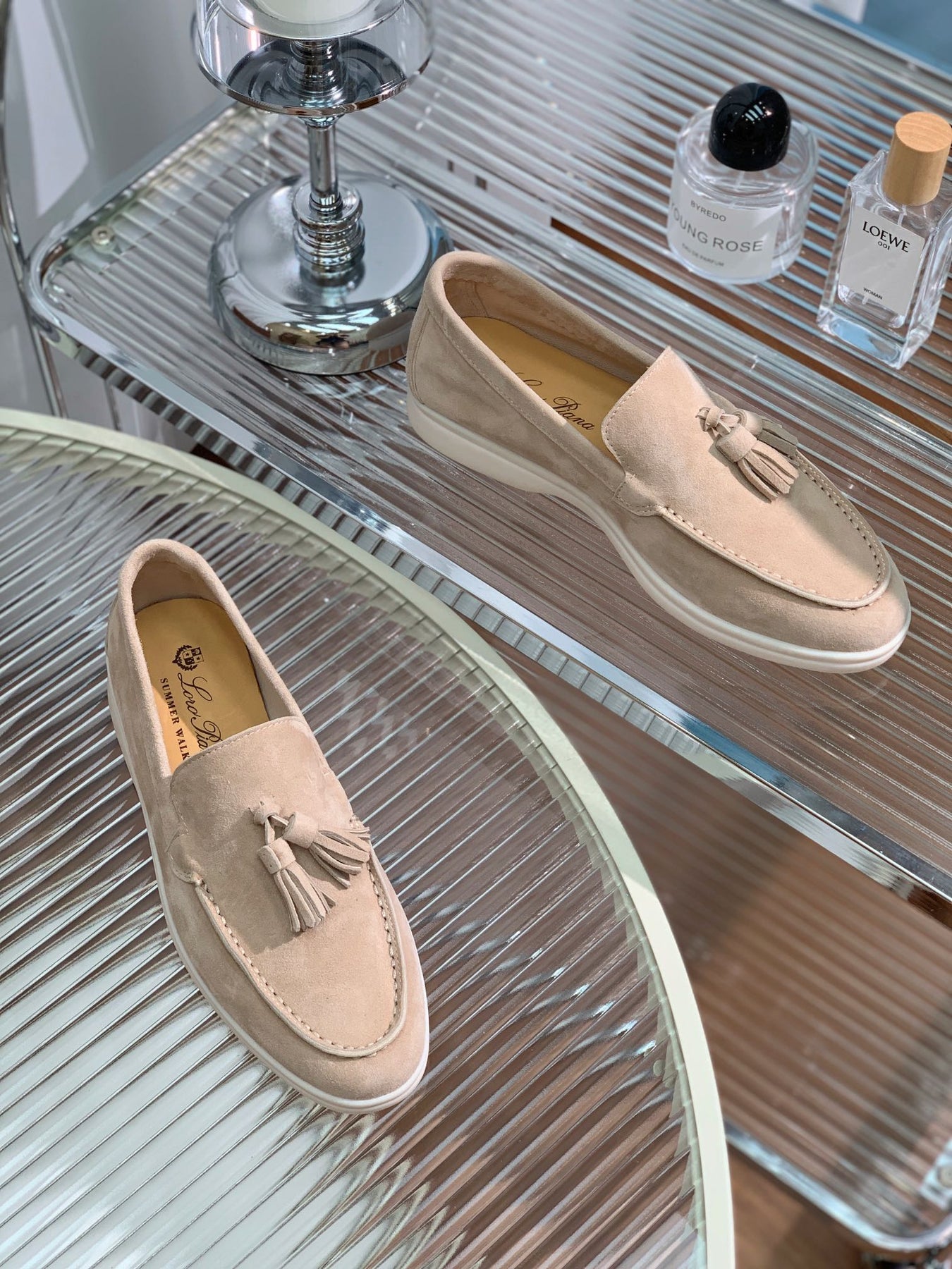 LP SUMMER WALK TASSELS LOAFERS TORTILLA SUEDE