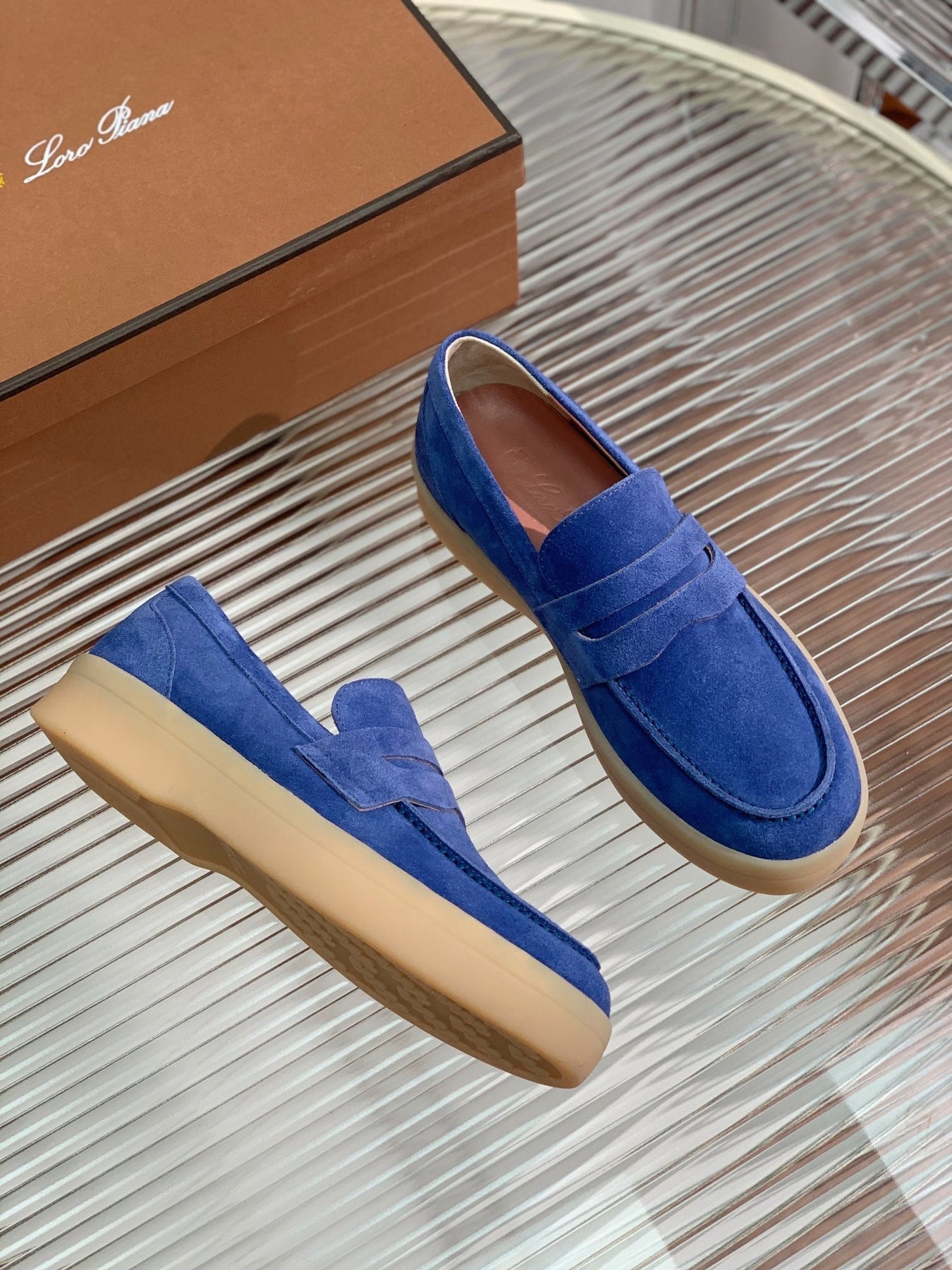 LP RETRO SUMMER WALK LOAFERS COBALT SUEDE