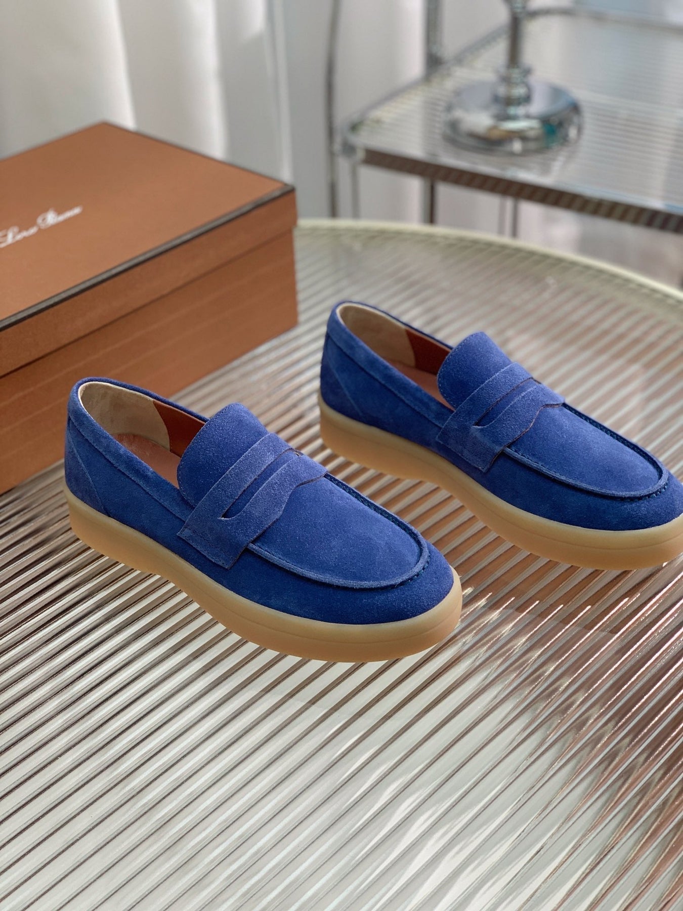 LP RETRO SUMMER WALK LOAFERS COBALT SUEDE