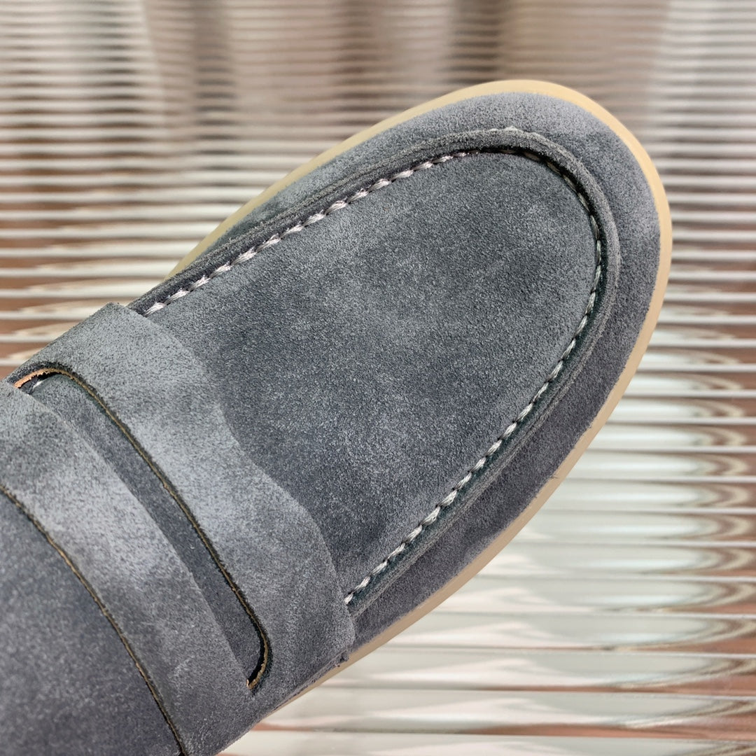 LP RETRO SUMMER WALK LOAFERS GRAY BLACK SUEDE