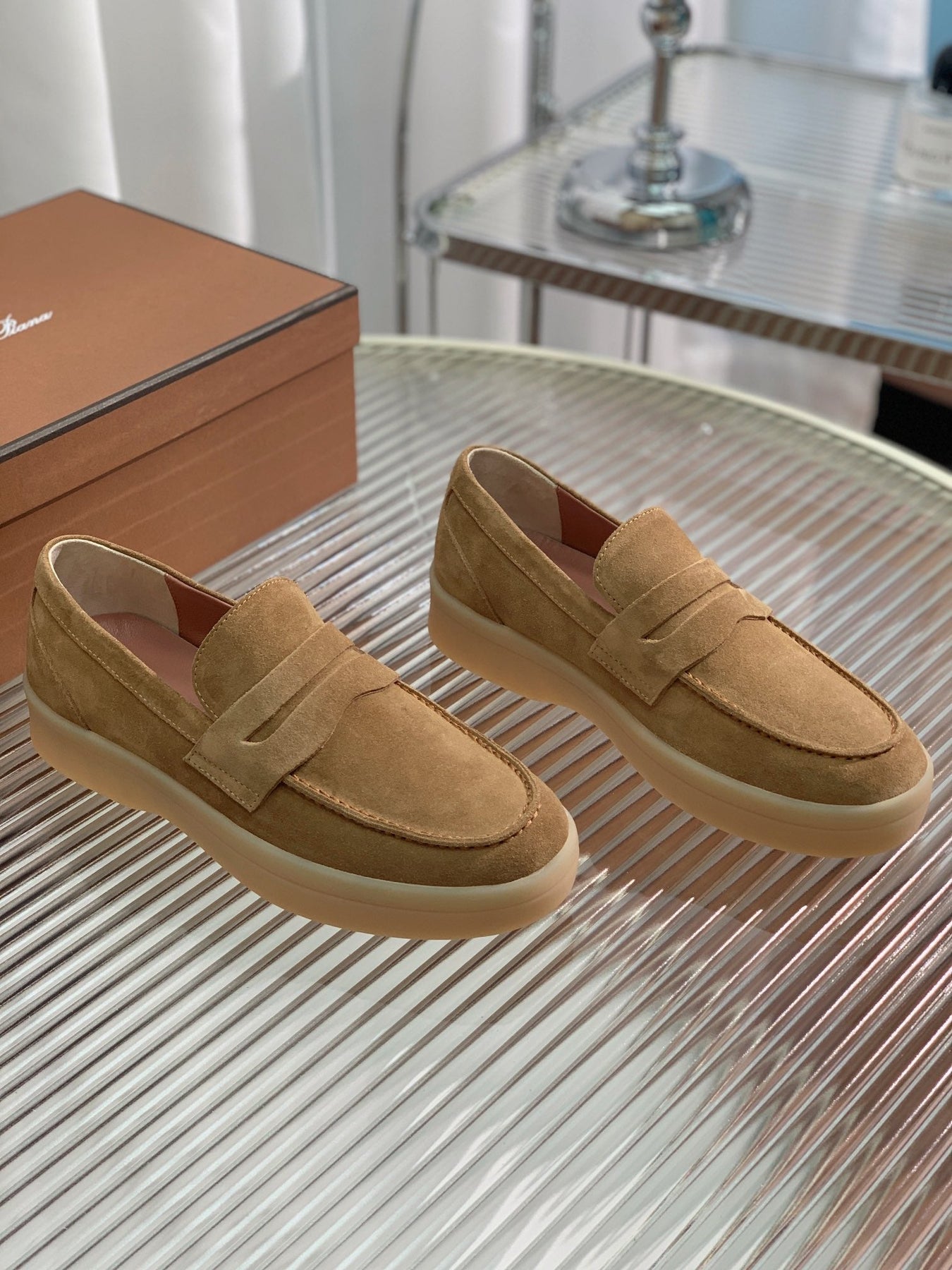 LP RETRO SUMMER WALK LOAFERS CAMEL SUEDE