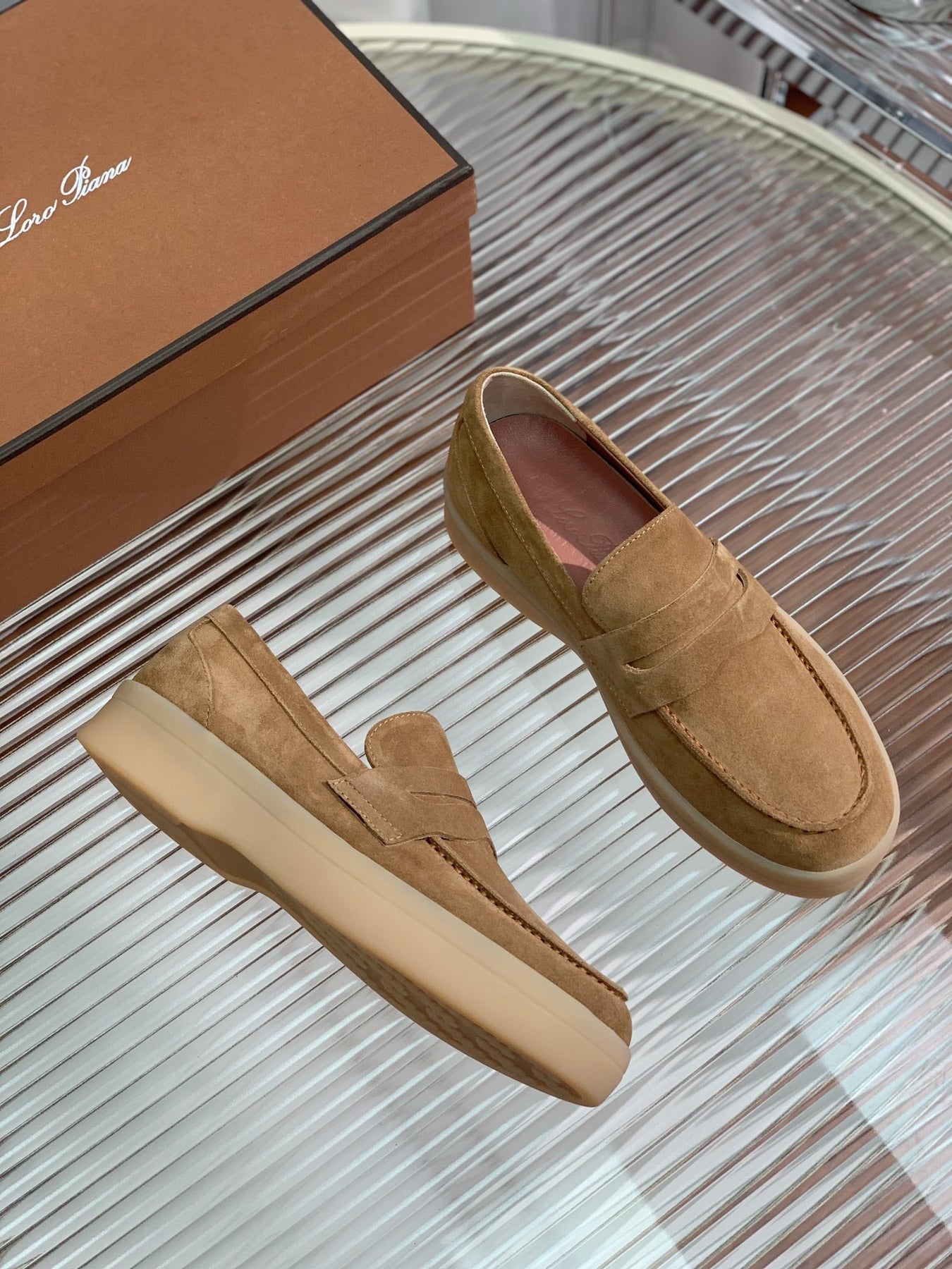 LP RETRO SUMMER WALK LOAFERS CAMEL SUEDE
