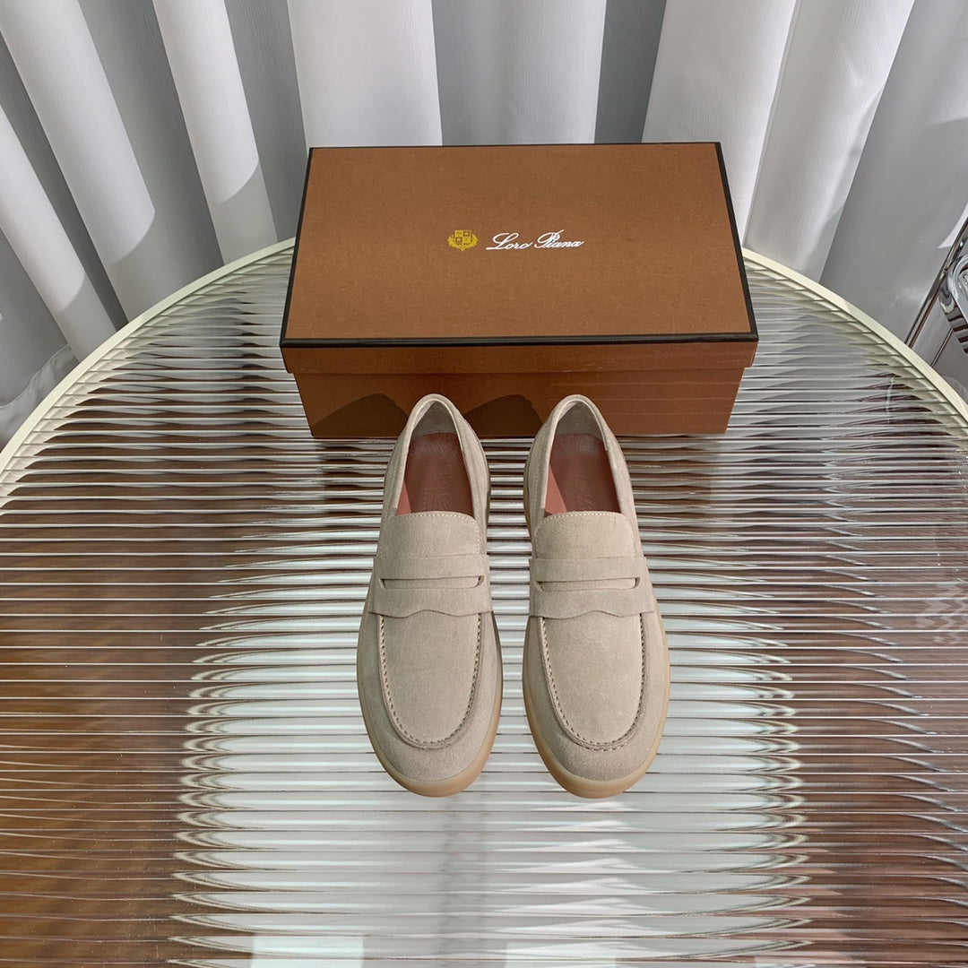 LP RETRO SUMMER WALK LOAFERS BEIGE SUEDE