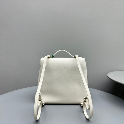 Extra Pocket Backpack 23 White Cowhide Shw