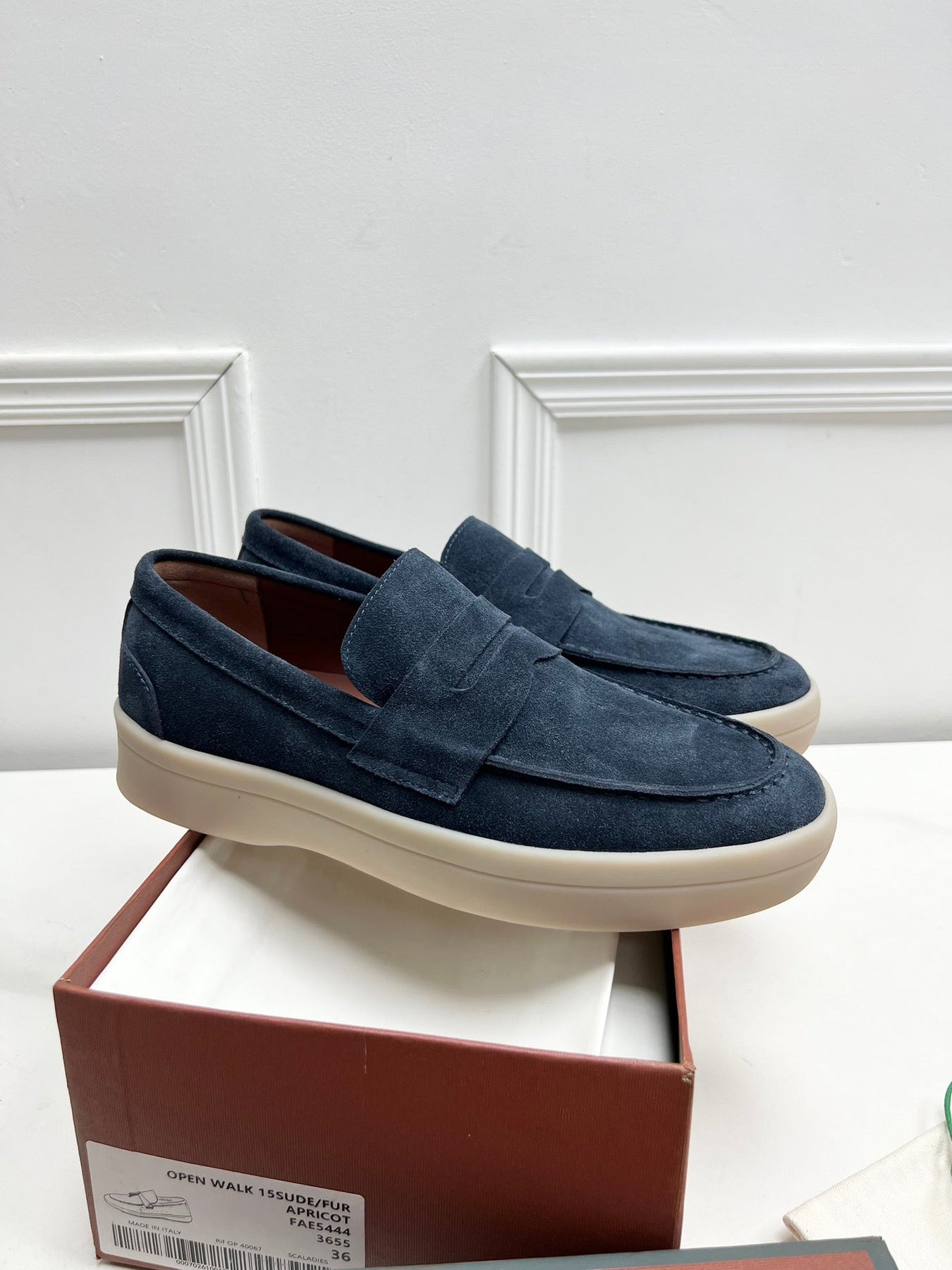 LP RETRO SUMMER WALK LOAFERS NAVY BLUE SUEDE