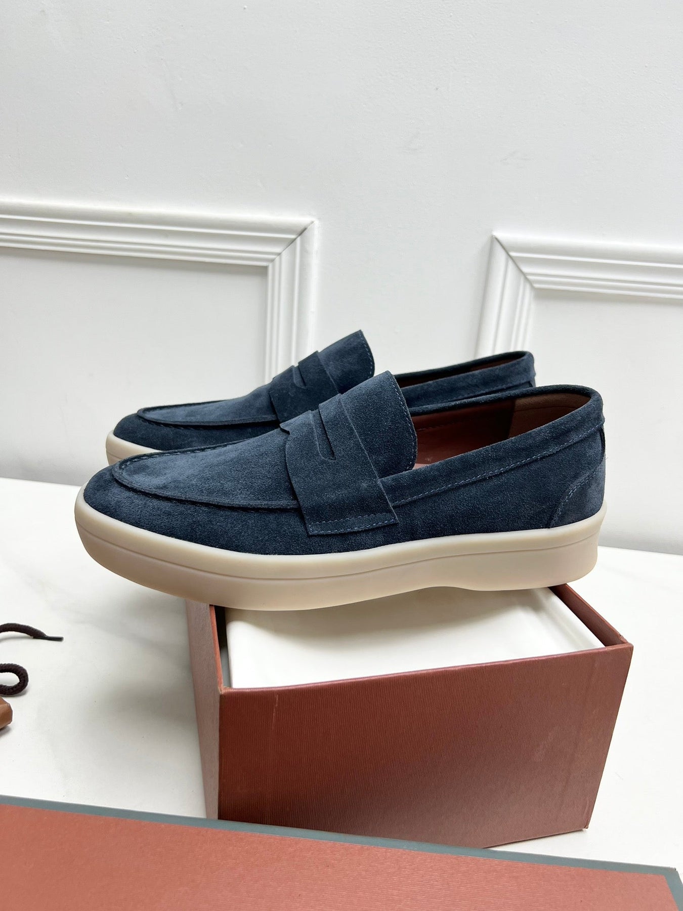 LP RETRO SUMMER WALK LOAFERS NAVY BLUE SUEDE