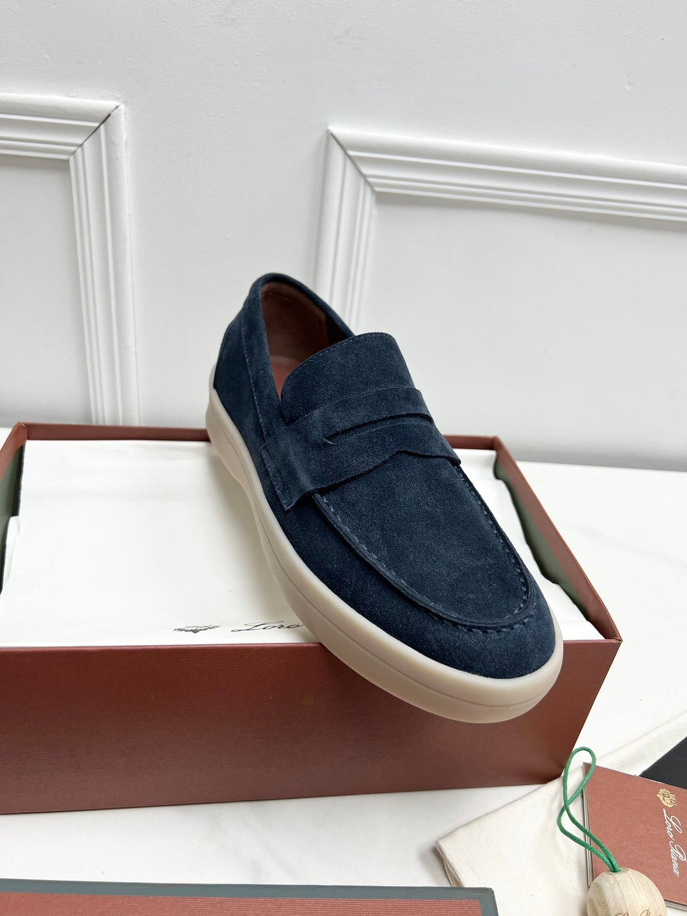 LP RETRO SUMMER WALK LOAFERS NAVY BLUE SUEDE