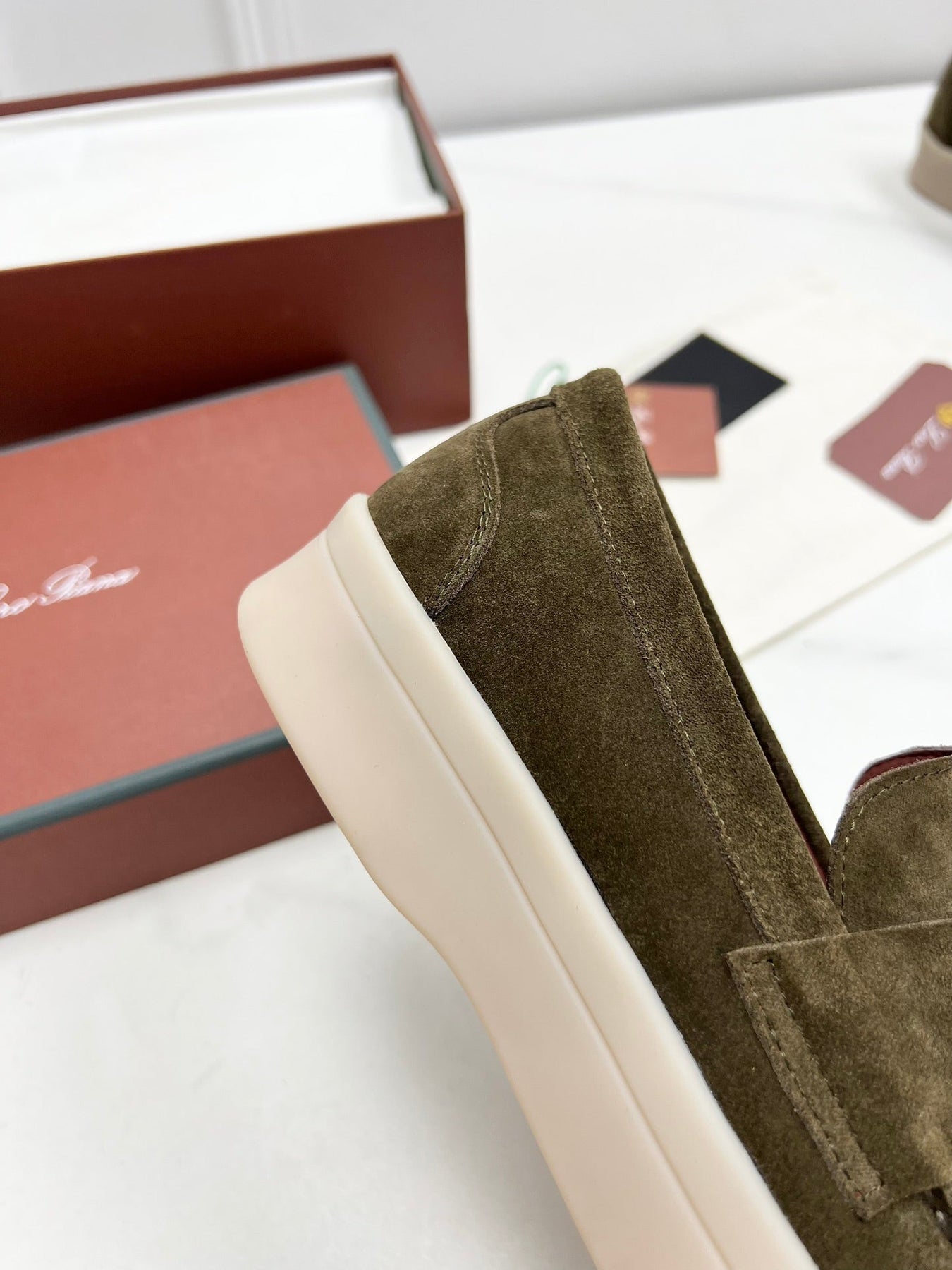 LP RETRO SUMMER WALK LOAFERS OLIVE SUEDE