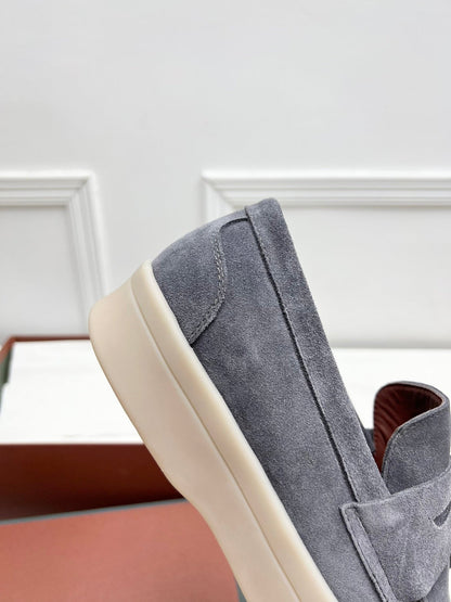 LP RETRO SUMMER WALK LOAFERS GRAY SUEDE