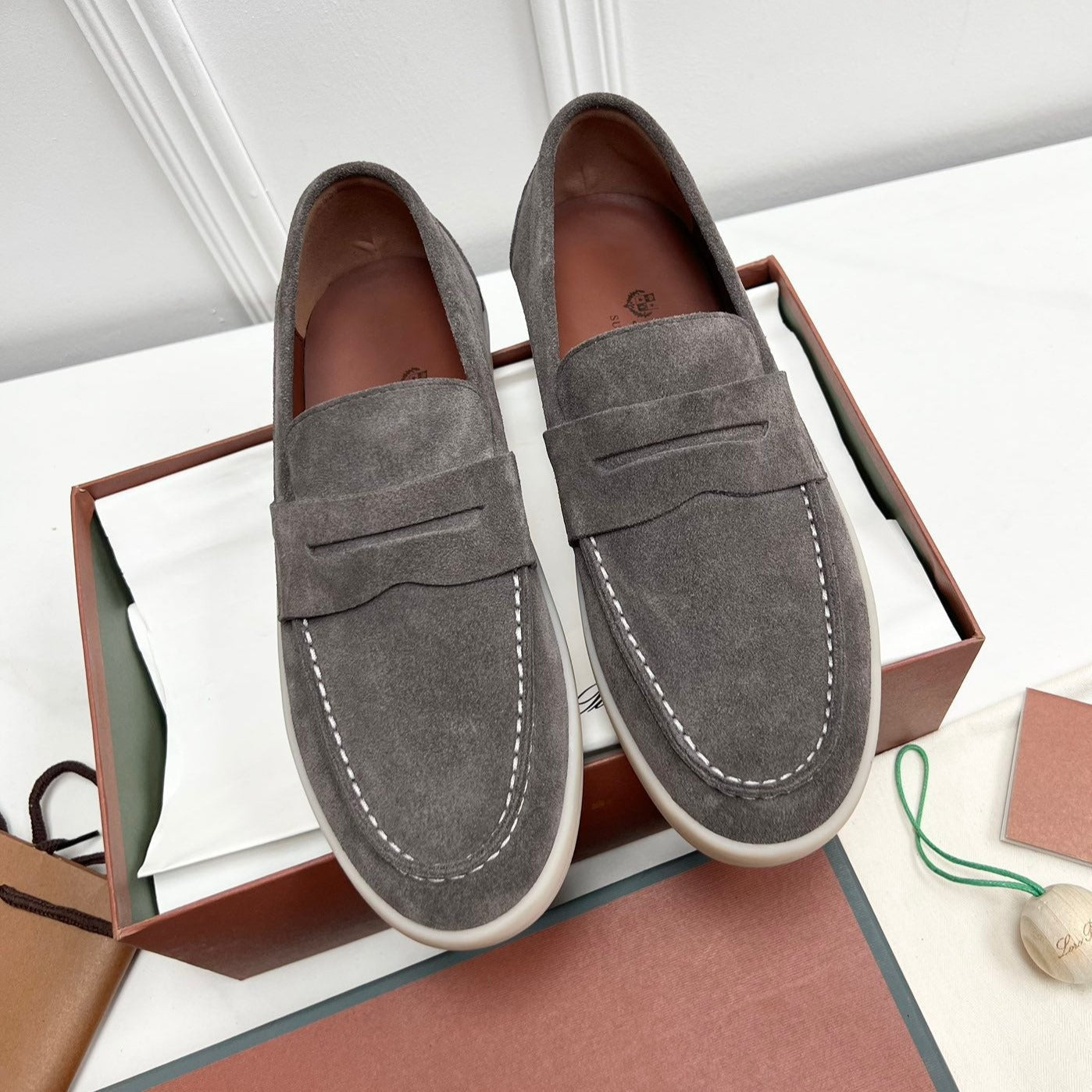 LP RETRO SUMMER WALK LOAFERS ASH SUEDE